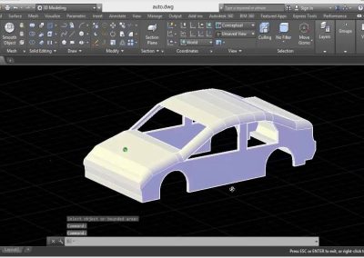 Construcció d’un xassís  de cotxe en 3d